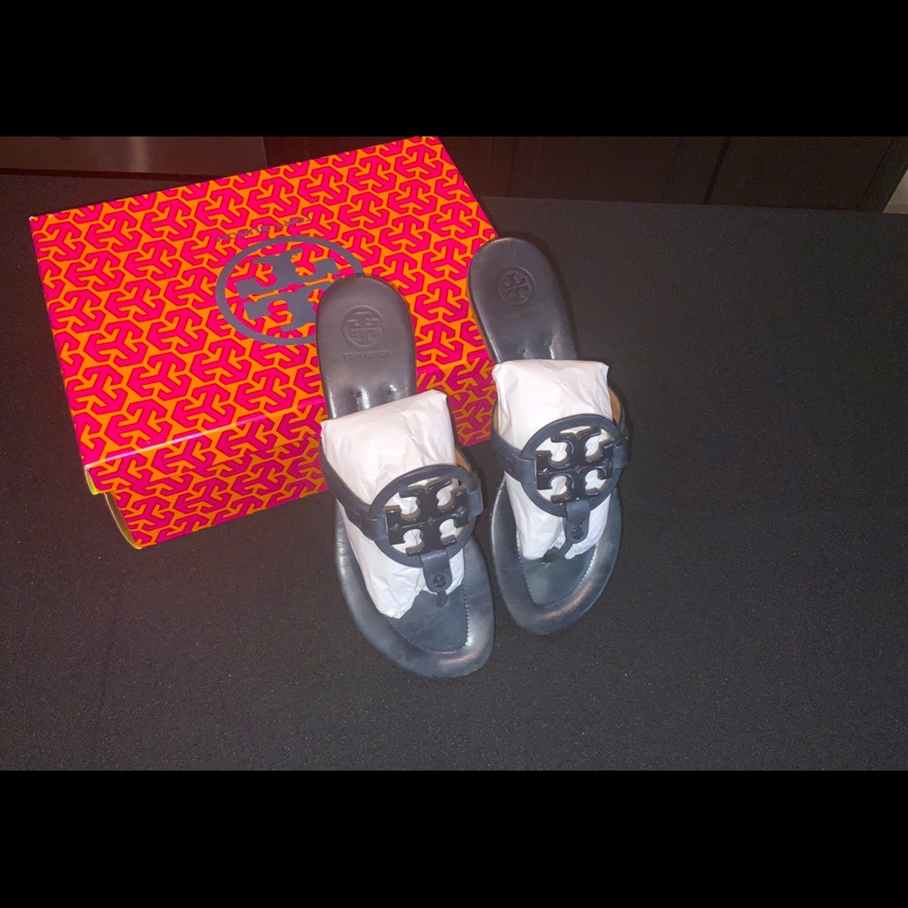 Tory Burch Miller Navy sandals size 8 1/2